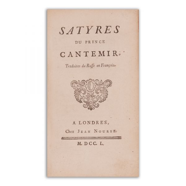 Antioh Cantemir, Satire, cu istoria vieții sale, ediția 1750