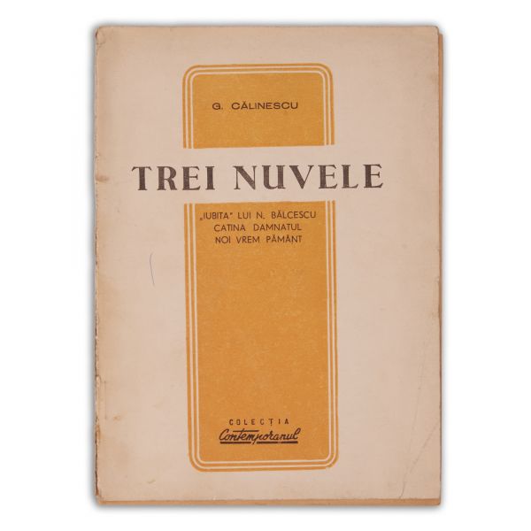 G. Călinescu, Trei nuvele, cu dedicație 