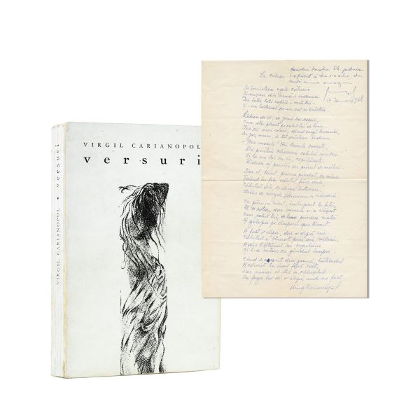 Virgil Carianopol, Versuri, 1967, cu dedicația autorului + poezie manuscris