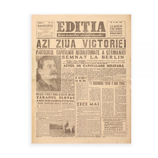 Publicația „Ediția”, 10 Mai 1945 - Ziua Victoriei
