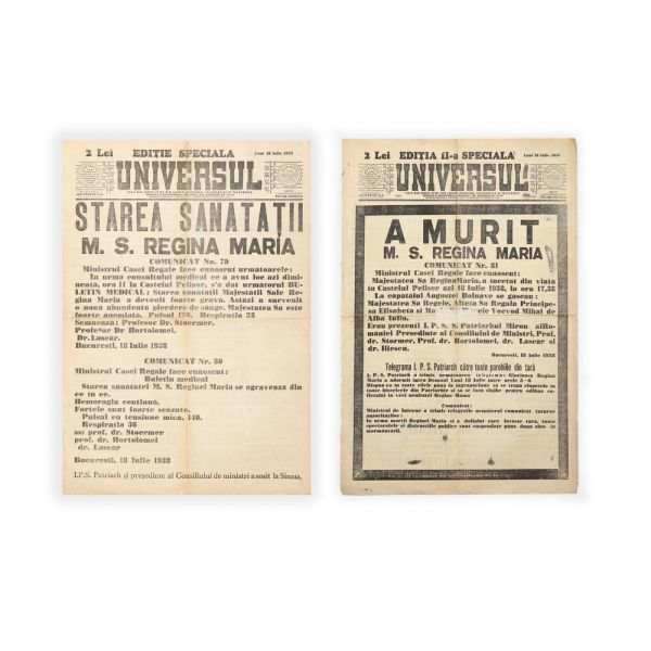 Publicația „Universul”, Ediție Specială, două numere, 18 Iulie 1938