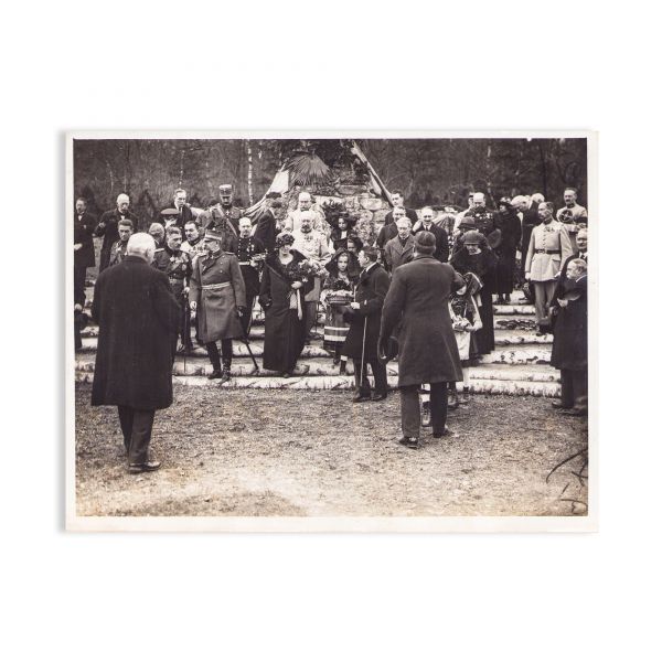 Regele Ferdinand și regina Maria la pomenirea eroilor în Soultzmatt, două fotografii de epocă, 9 aprilie 1924 