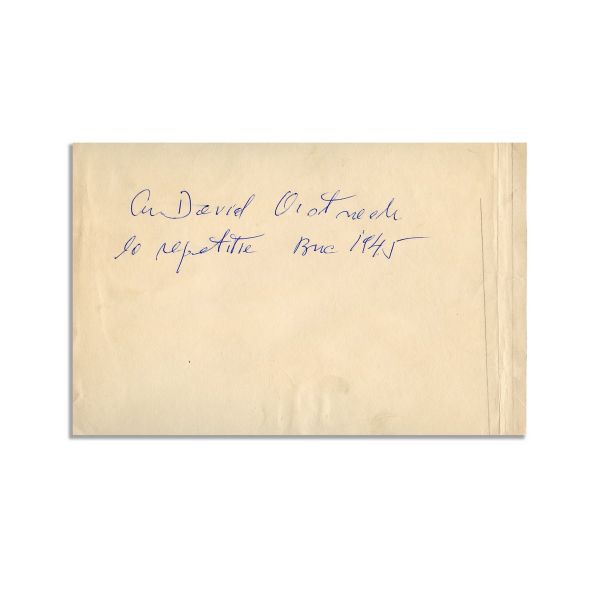 George Enescu și David Oistrah la repetiție, 1945, fotografie