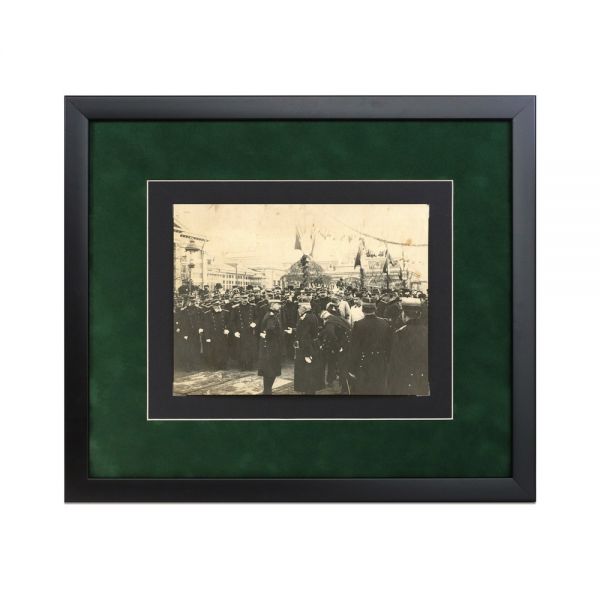 Regele Carol I alături de principele Ferdinand, fotografie din timpul unor manifestații militare, 28 noiembrie 1900
