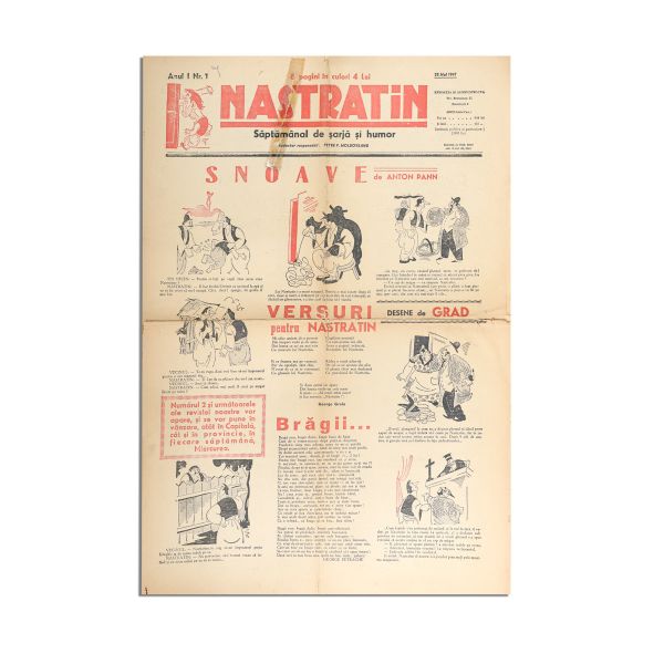 Publicația „Nastratin”, Anul I, nr 1, și Nr. 2, 1941