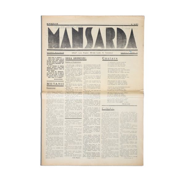 Publicația „Mansarda”, Anul I, Nr. 1, aprilie