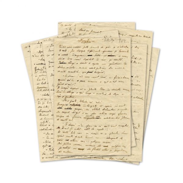 Mircea Eliade, manuscrisul schiței „Noaptea”, 1922