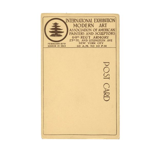 Une Muse de C. Brâncuși, carte poștală de la Armory Show, 1913 - Piesă rară