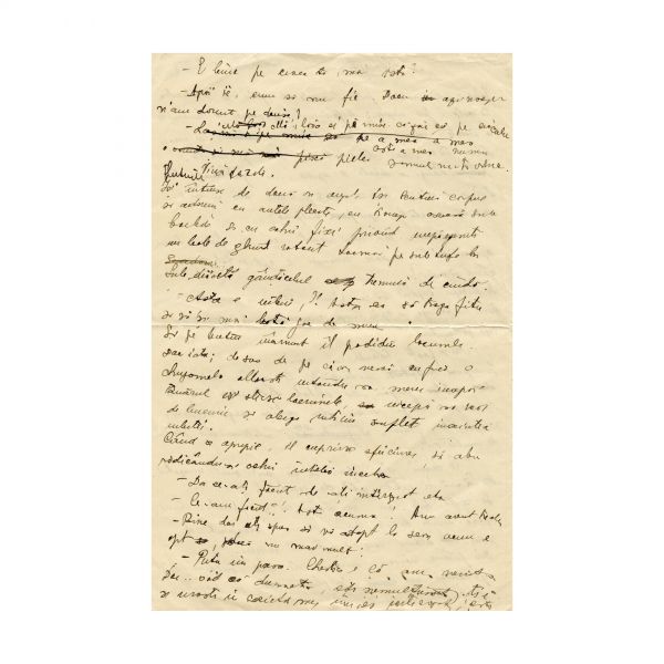 Mircea Eliade, manuscrisul schiței „Noaptea”, 1922