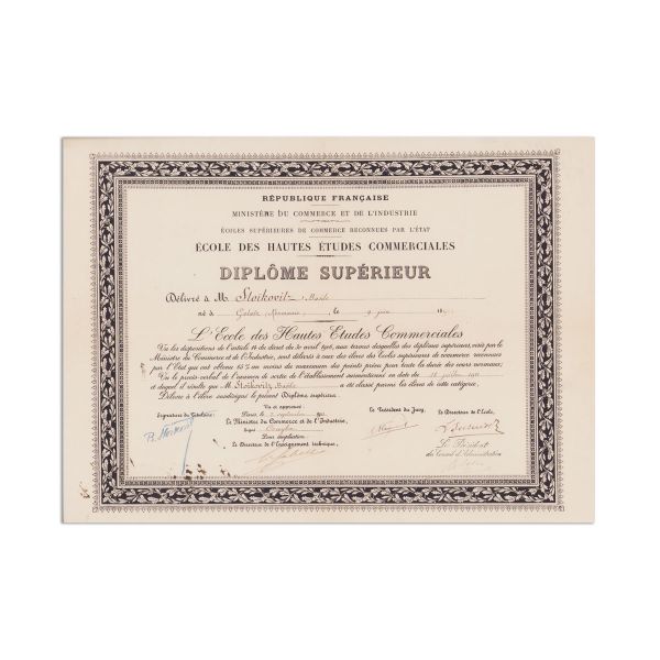 Vasile Stoicovici, trei diplome de studii superioare, 1911-1913
