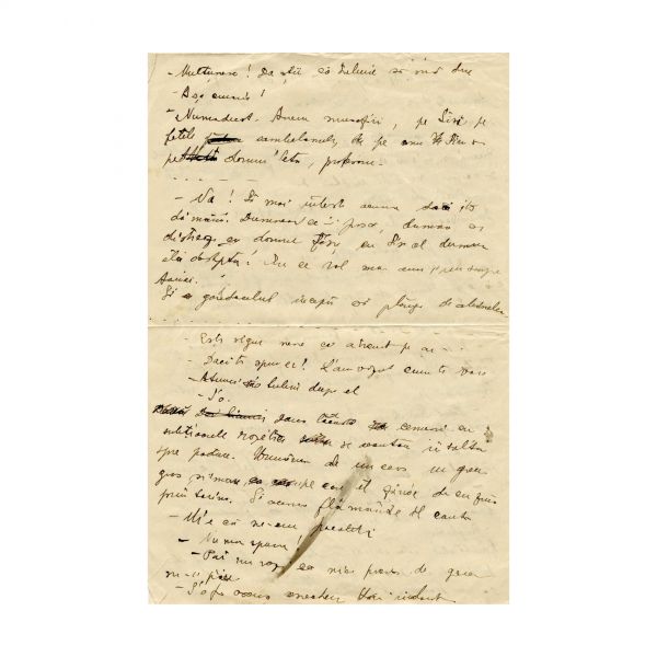 Mircea Eliade, manuscrisul schiței „Noaptea”, 1922