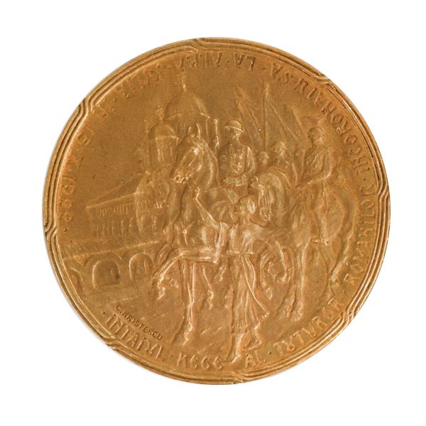 Încoronarea de la Alba Iulia, medalie din bronz, gravor C. Kristescu