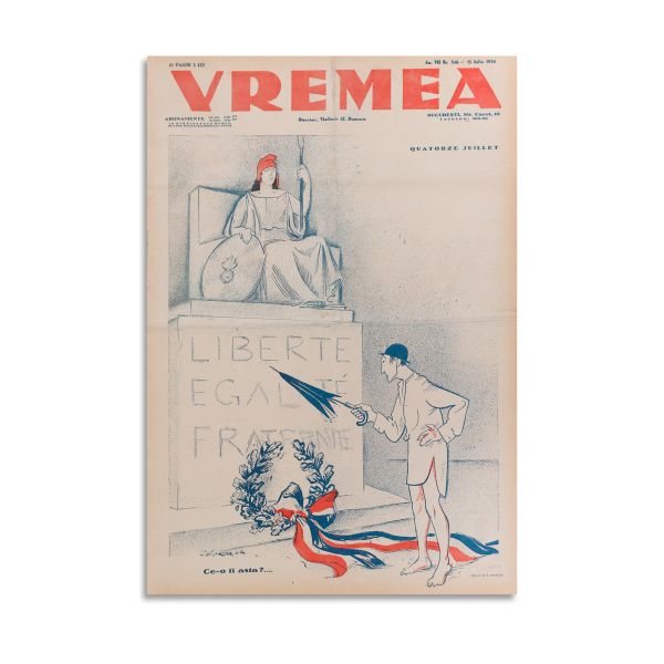 Publicația „Vremea”, An VII, Nr. 346, 15 iulie 1934, cu articole de E. Cioran, Geo Bogza, Ion Călugăru