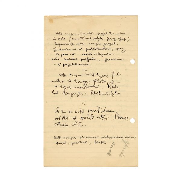 Mircea Eliade, manuscris „Umanismul Indian”