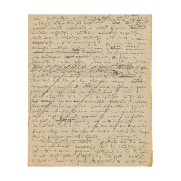 Mircea Eliade, manuscris „Umanismul Indian”