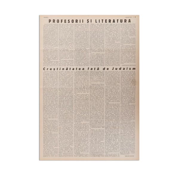 Publicația „Vremea”, An VII, Nr. 349, 5 august 1934, cu articole de Emil Cioran, Mircea Eliade, Stephan Roll