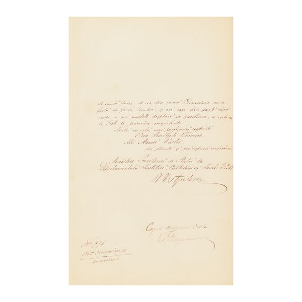 Nicolae Kretzulescu, adresă trimisă lui Alexandru Ioan Cuza, 1865