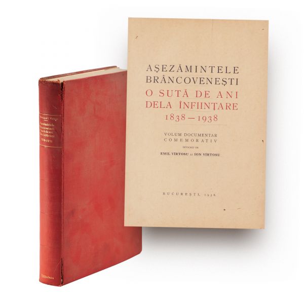Așezămintele Brâncovenești + Din trecutul Așezămintelor Brâncovenești + Plastica epocii eneolitice în România + Zugravul Nicolae Polcovnicul + Banca Caracal - Darea de seamă, 5 volume colligate