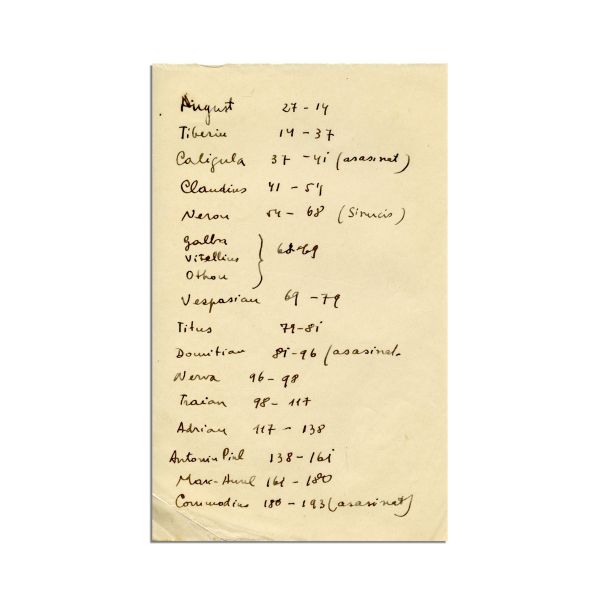 Mircea Eliade, Note Varia, manuscris