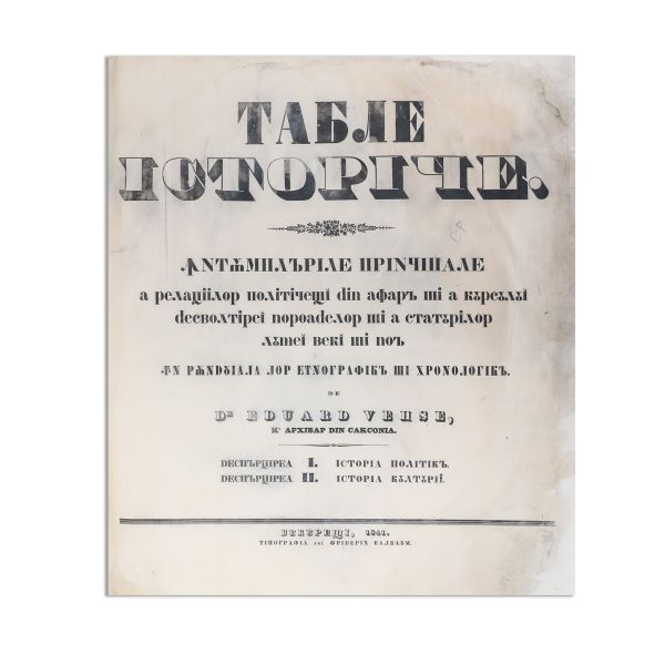 Eduard Vehse, Întâmplările principale a relaţiilor politiceşti din afară şi a cursului dezvoltării noroadelor şi staturilor lumei vechi şi noi în rânduiala lor etnografică, 1841