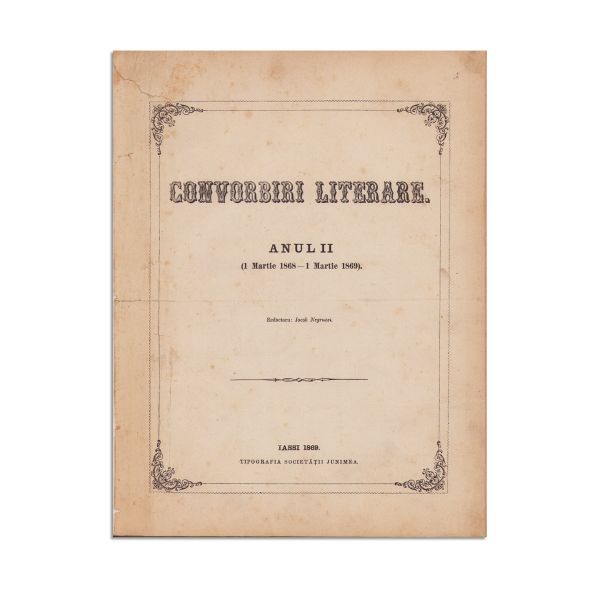 Publicația „Convorbiri Literare”, Anul II, 24 numere, 1868-1869, cu „În contra direcțiunii de astăzi a culturei române” de Titu Maiorescu