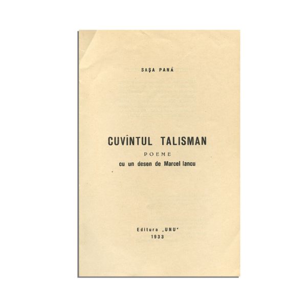 Sașa Pană, Cuvîntul Talisman, 1933