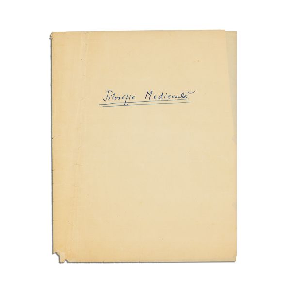 Mircea Eliade, Despre filosofia medievală, manuscris
