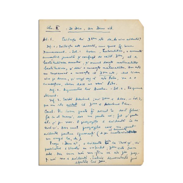 Mircea Eliade, Despre filosofia medievală, manuscris