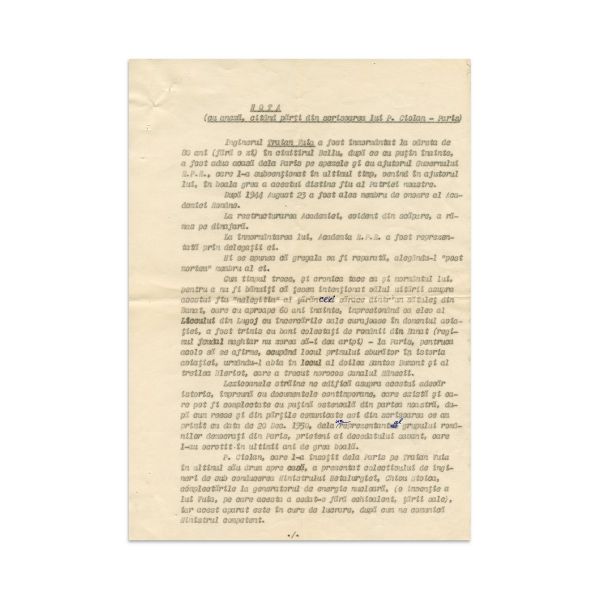 Traian Vuia, P. Groza, corespondențe către P. Constantinescu-Iași, referitoare la întoarcerea în țară a lui Traian Vuia, 1950