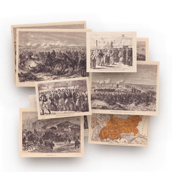 Războiul de Independență, colecție de 12 rotogravuri, 1877-1878
