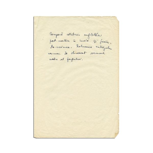 Mircea Eliade, Schițe și note asupra filosofiei yoga, manuscris