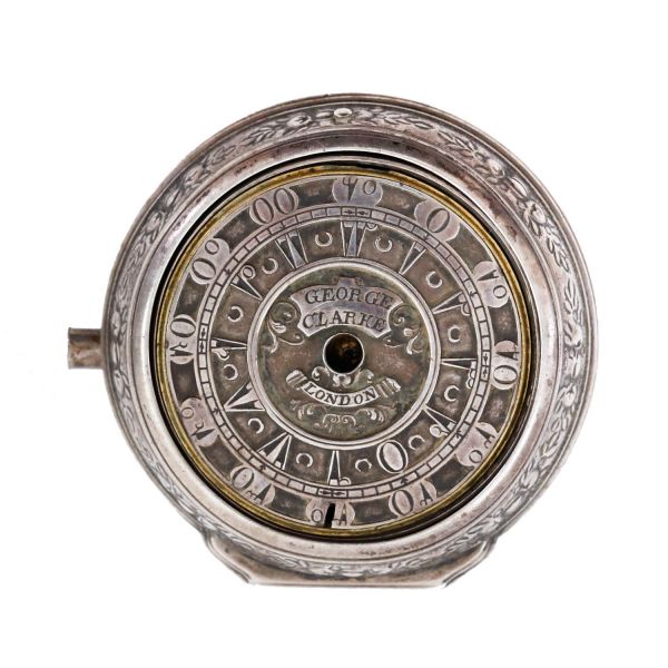 Ceas de buzunar marca George Clark, Londra, sec. XVIII - Piesă rară