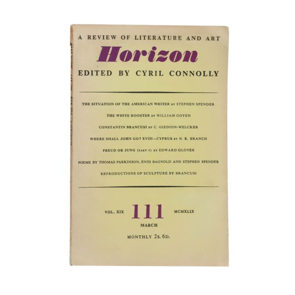 Publicația „Horizon”, vol. XIX, martie 1949, cu reproduceri după lucrările lui C. Brâncuși