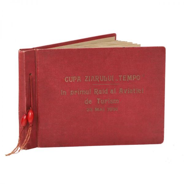 Album fotografic, Cupa Ziarului „Tempo”, 1936, cu semnăturile aviatorilor – Bâzu Cantacuzino