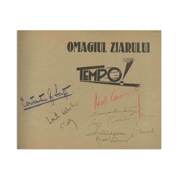 Album fotografic, Cupa Ziarului „Tempo”, 1936, cu semnăturile aviatorilor – Bâzu Cantacuzino
