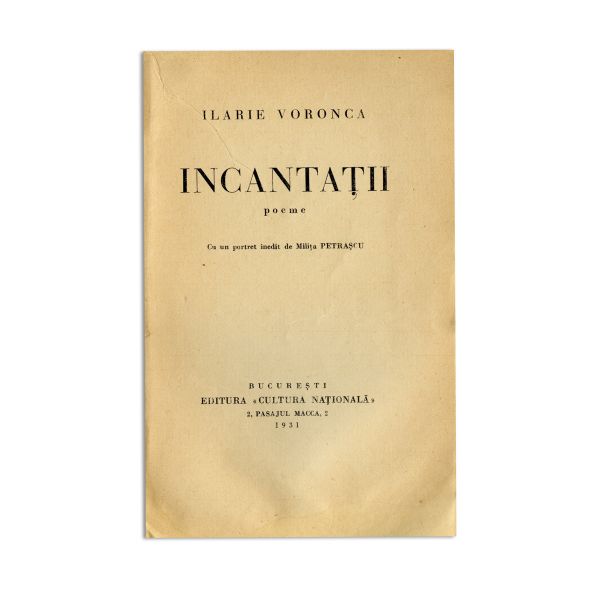 Ilarie Voronca, Incantații, 1931