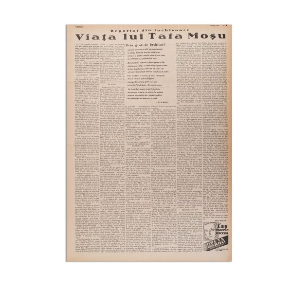 Publicația „Vremea”, An VII, Nr. 344, 1 iulie 1934, cu articole de Mircea Eliade, Geo Bogza 