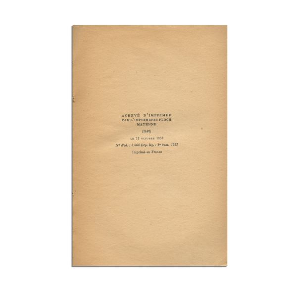 Mircea Eliade, Images et symboles, 1952, cu dedicație pentru Witold Gombrowicz