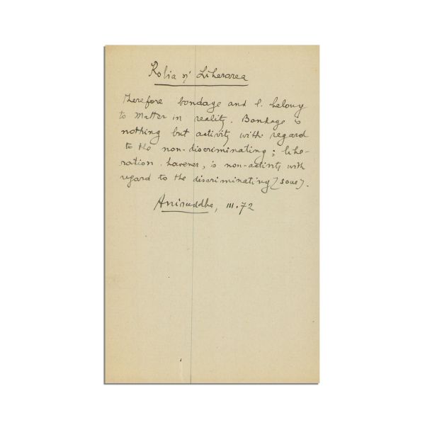 Mircea Eliade, Bondage and Liberation - References, quotations, manuscris