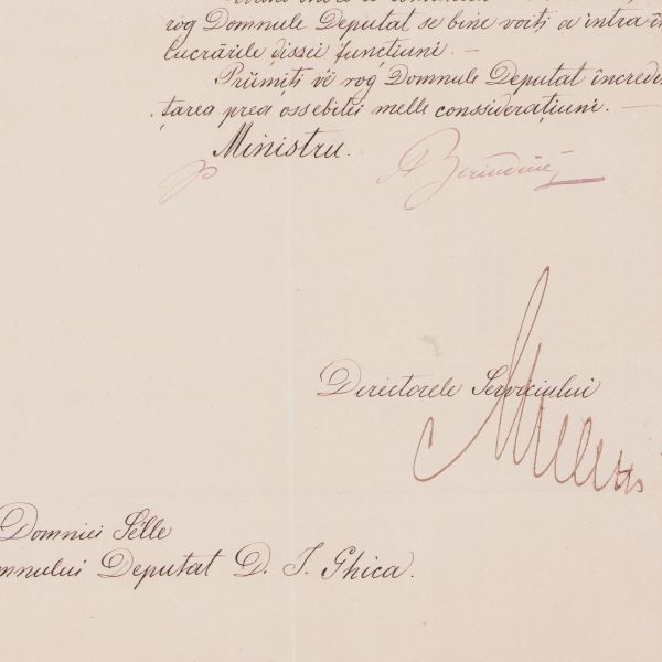 Anton Berindei, scrisoare expediată deputatului Dimitrie I. Ghica, 18 iunie 1880