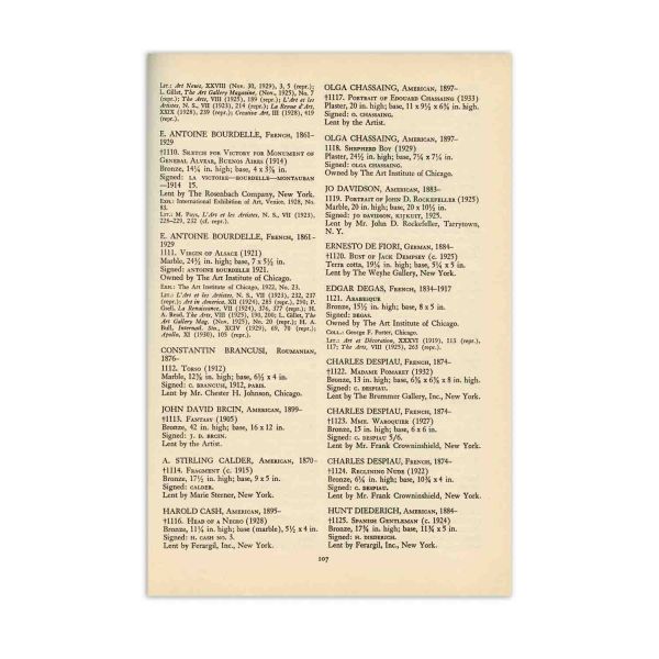 Catalog of a Century of Progress Exhibition of Paintings and Sculpture, 1933