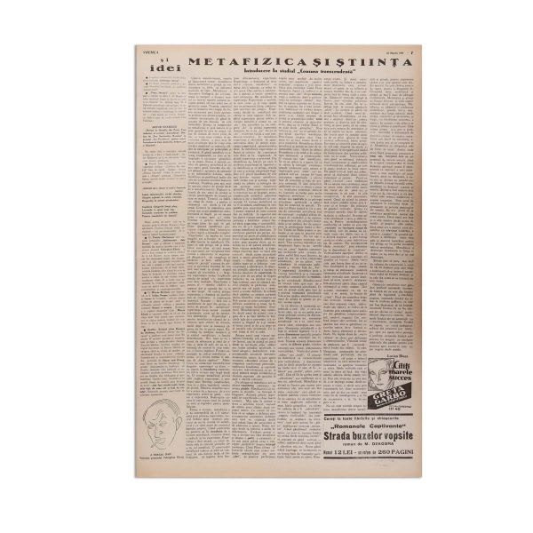 Publicația „Vremea”, An VII, Nr. 331, 25 martie 1934, cu articole de Geo Bogza, Lucian Blaga