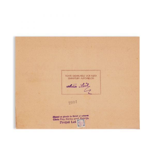 Ani și Olivia Sârbu, Album de cusături și țesături naționale românești, 1929, cu ștampila de tiraj a autoarelor