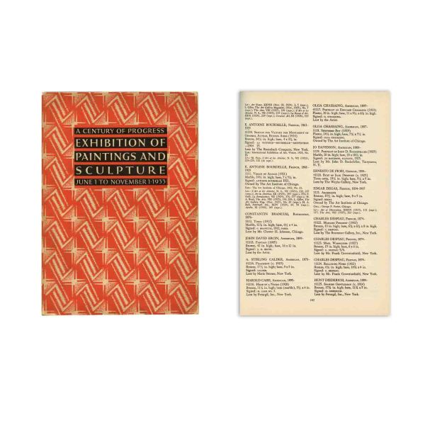 Catalog of a Century of Progress Exhibition of Paintings and Sculpture, 1933