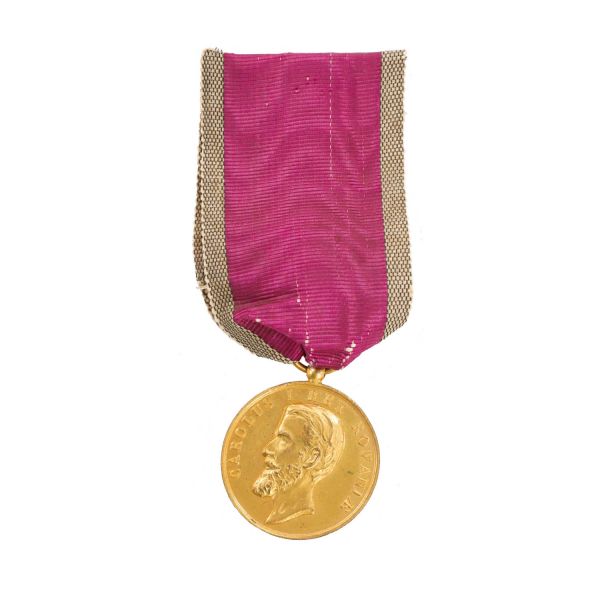 Medalia „Bene Merenti”, clasa I + brevet, cu semnătura regelui Carol I, acordate lui George Stephanescu