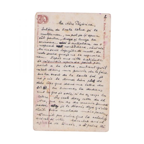 Colecție de 10 cărți poștale ilustrate expediate de principele Carol al României iubitei sale, Ella Filitti