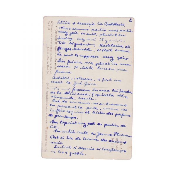 Colecție de 10 cărți poștale ilustrate expediate de principele Carol al României iubitei sale, Ella Filitti