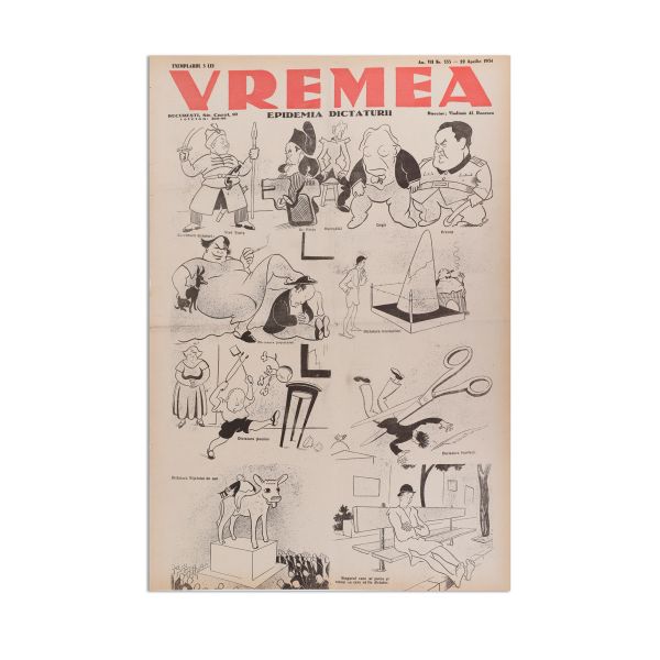 Publicația „Vremea”, An VII, Nr. 335, 29 aprilie 1934, cu articole de Mircea Eliade, Emil Cioran, Geo Bogza