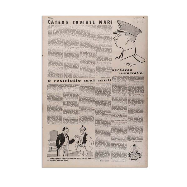Publicația „Vremea”, An VII, Nr. 341, 10 iunie 1934, cu articole de Emil Cioran, Geo Bogza, Ion Călugăru
