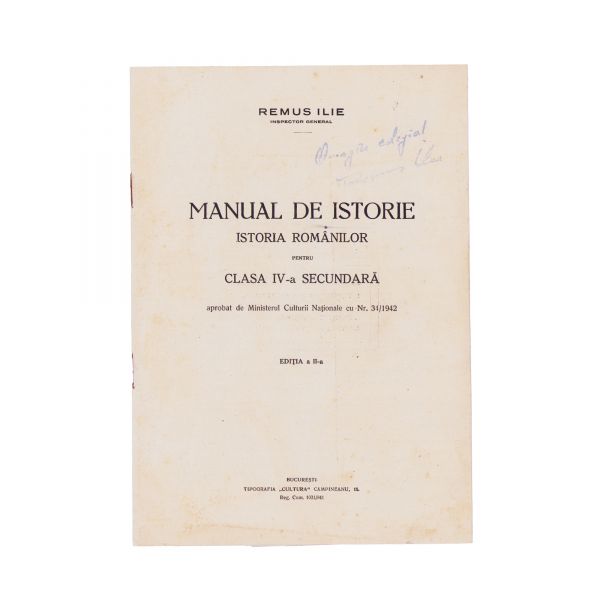 Remus Ilie, 3 manuale de istorie, 1941